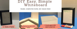 DIY Easy, Simple Whiteboard